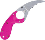CRKT Bear Claw Fixed Blade Knife Pink Handle 2511F Serrated AUS-8 Full Tang Neck Sheath For Outdoor Enthusiasts by CRKT