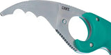 CRKT Bear Claw Fixed Blade Knife Teal Grip with Finger Ring for Outdoor Enthusiasts by CRKT