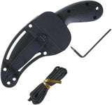CRKT Bear Claw Fixed Blade Knife Serrated AUS 8 Full Tang Black GRN Handle Neck Sheath Outdoor Survival by CRKT