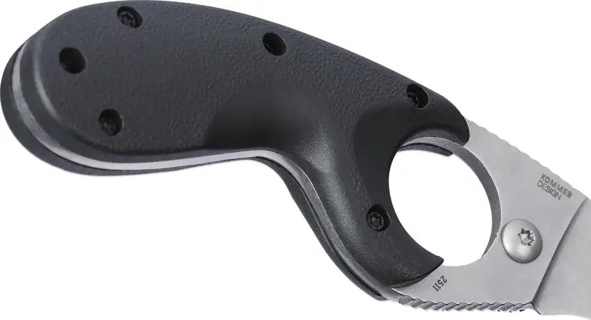 CRKT Bear Claw Fixed Blade Knife Serrated AUS 8 Full Tang Black GRN Handle Neck Sheath Outdoor Survival by CRKT