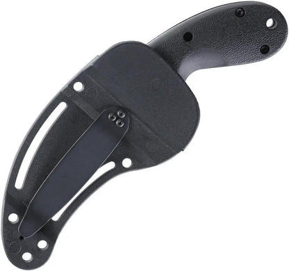 CRKT Bear Claw Fixed Blade Knife Serrated AUS 8 Full Tang Black GRN Handle Neck Sheath Outdoor Survival by CRKT