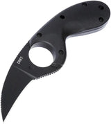 CRKT Bear Claw Fixed Blade Knife For Outdoor Enthusiasts With Black Stonewash AUS 8 Stainless Blade And Neck Sheath by CRKT