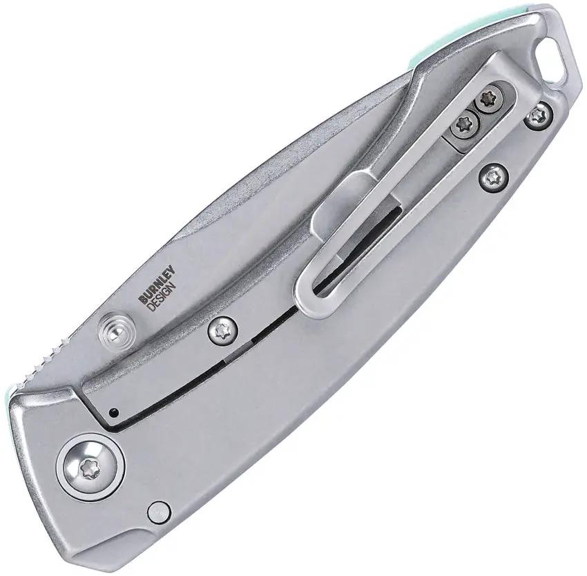 CRKT Tuna Compact Framelock 2522B EDC Knife With 2.75in 14C28N Stonewashed Blade Aqua Blue G10 Handle by CRKT