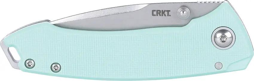 CRKT Tuna Compact Framelock 2522B EDC Knife With 2.75in 14C28N Stonewashed Blade Aqua Blue G10 Handle by CRKT