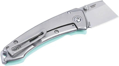 CRKT Tuna Compact Framelock 2522B EDC Knife With 2.75in 14C28N Stonewashed Blade Aqua Blue G10 Handle by CRKT