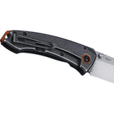 CRKT Tuna Compact Framelock 2522 EDC Knife Designed By Lucas Burnley With Stonewash 8Cr13MoV Blade And Orange Accents by CRKT