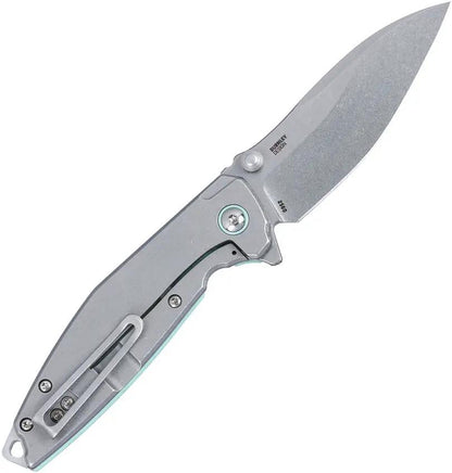 CRKT Ibis Framelock Blue G10 EDC Knife 14C28N Stainless 4.13 Closed 3.13 Blade Pocket Clip by CRKT