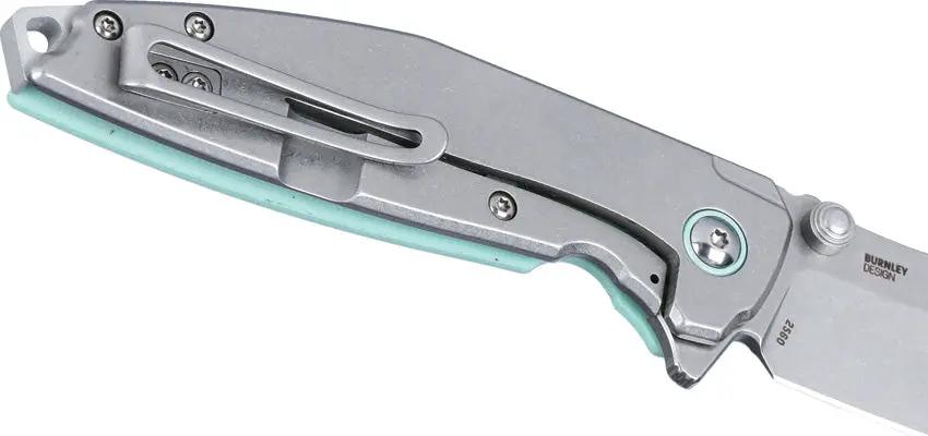 CRKT Ibis Framelock Blue G10 EDC Knife 14C28N Stainless 4.13 Closed 3.13 Blade Pocket Clip by CRKT