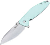 CRKT Ibis Framelock Blue G10 EDC Knife 14C28N Stainless 4.13 Closed 3.13 Blade Pocket Clip by CRKT