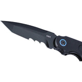 CRKT ABC Linerlock Assisted Opening Knife Black G10 Handle 3.38in 12C27 Sandvik Tanto For EDC Enthusiasts by CRKT