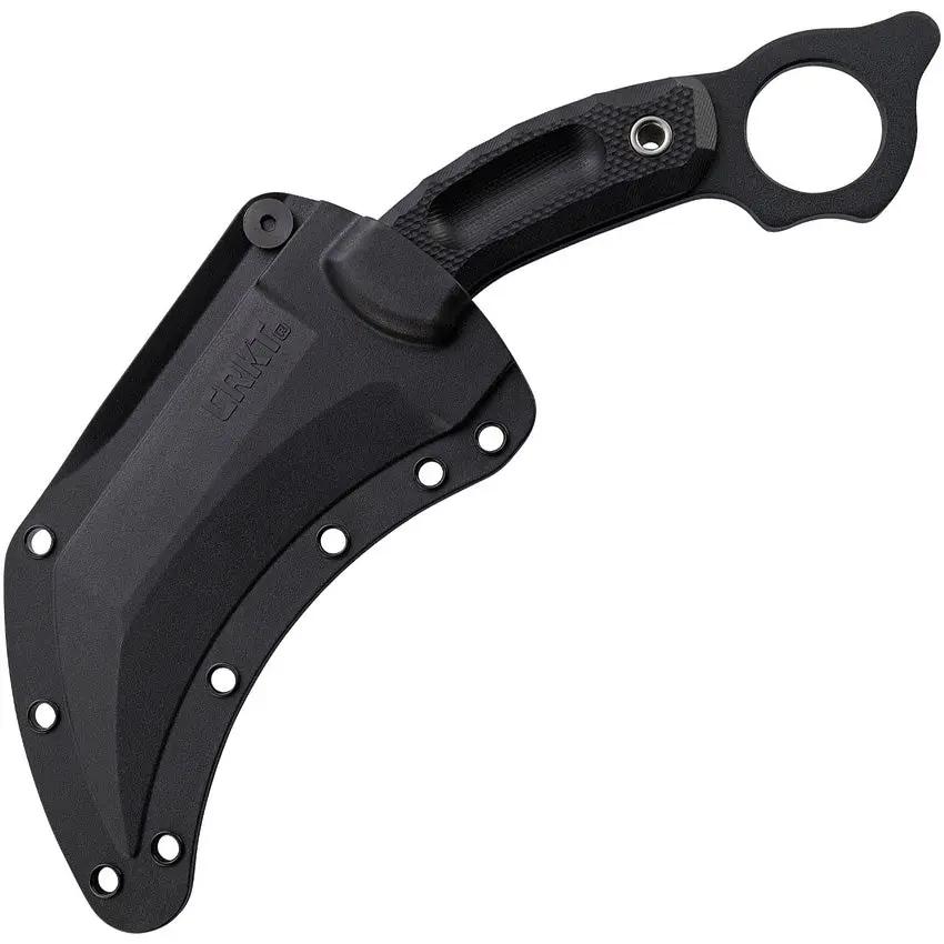 CRKT Du Hoc Karambit Knife 9.63in Overall 5in Black SK5 Blade G10 Handle Rugged Finger Ring Tactical Sheath by CRKT