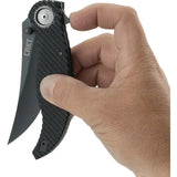 CRKT Clever Girl Deadbolt Lock 2640 EDC Knife With 4In D2 Black PVD Blade IKBS Ball Bearing Pivot System by CRKT