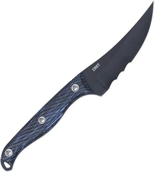 CRKT Clever Girl Fixed Blade Knife Blue G10 Handle 10in Overall Rugged Serrated SK5 Tactical Outdoor Survival by CRKT