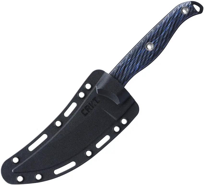 CRKT Clever Girl Fixed Blade Knife Blue G10 Handle 10in Overall Rugged Serrated SK5 Tactical Outdoor Survival by CRKT