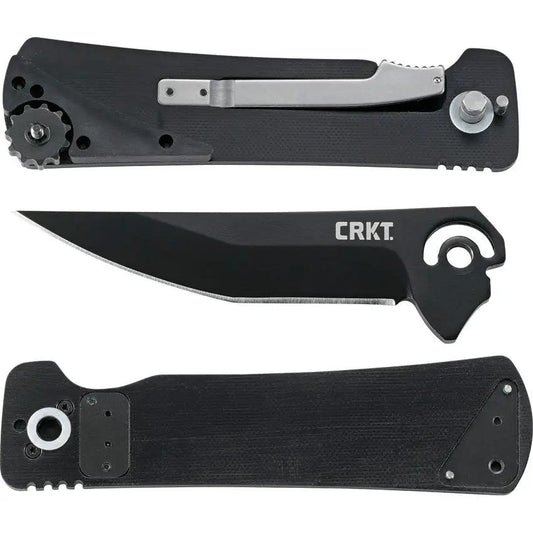 CRKT Goken Linerlock Premium EDC Knife With Black G10 Handle Extended Tang Field Strip Technology For Everyday Carry by CRKT