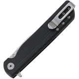 CRKT LCK Plus Linerlock Folding Knife By Matthew Lerch Black GRN Handle 3.25in Satin Blade 8Cr13MoV EDC by CRKT