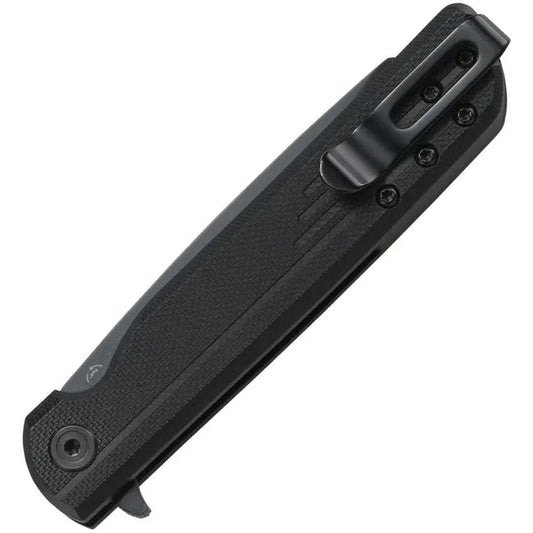 CRKT LCK Plus Linerlock Blackout 3802K EDC Knife With 3.25 Inch Black Oxide Blade And Extended Tang by CRKT