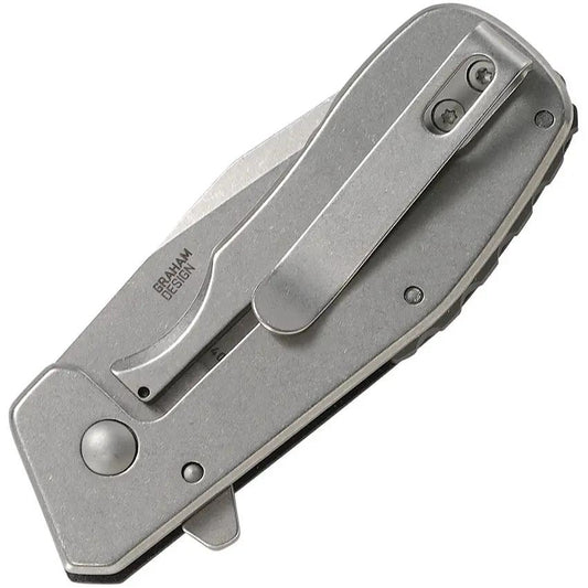 CRKT Razelcliffe Compact Framelock 4021G EDC Knife with 2.13in Blade Stonewashed 8Cr13MoV Black G10 by CRKT