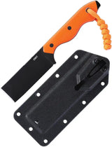 CRKT Razel Fixed Blade Knife 4037ER With Orange G10 Handle 3 Inch D2 Cleaver Blade Full Tang For Outdoor Enthusiasts by CRKT