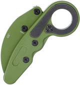 CRKT Provoke Kinematic 4040BG Knife For First Responders, Quick Deploy D2 Blade, Green Cerakote, Black Aluminum by CRKT