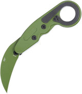 CRKT Provoke Kinematic 4040BG Knife For First Responders, Quick Deploy D2 Blade, Green Cerakote, Black Aluminum by CRKT