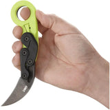 CRKT Provoke Zap Kinematic 4041G Folding Knife Neon Green Grivory Handle With Finger Ring For EDC Enthusiasts by CRKT