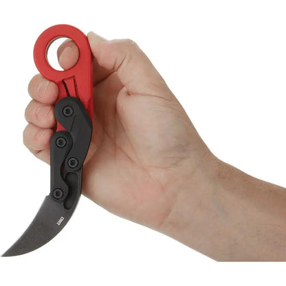 CRKT Provoke Kinematic Red 4041R EDC Tactical Knife With Red Grivory Handle And Finger Ring by CRKT