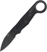 CRKT Provoke Kinematic EDC Knife For EDC Enthusiasts With D2 Blade Finger Ring Black Aluminum Handle And Flush Clip by CRKT