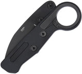 CRKT Provoke Kinematic EDC Knife For EDC Enthusiasts With D2 Blade Finger Ring Black Aluminum Handle And Flush Clip by CRKT