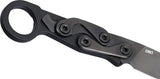 CRKT Provoke Kinematic EDC Knife For EDC Enthusiasts With D2 Blade Finger Ring Black Aluminum Handle And Flush Clip by CRKT