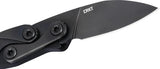 CRKT Provoke Kinematic EDC Knife For EDC Enthusiasts With D2 Blade Finger Ring Black Aluminum Handle And Flush Clip by CRKT