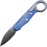 CRKT Provoke Kinematic EDC Knife With D2 Blade Blue Aluminum Handle Finger Ring Flush Mount Clip by CRKT