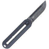 CRKT Katana X Manual OTF Knife For EDC Enthusiasts 3 Inch Closed 2 Inch Black Stonewash Stainless Blade by CRKT