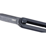 CRKT Katana X Manual OTF Knife For EDC Enthusiasts 3 Inch Closed 2 Inch Black Stonewash Stainless Blade by CRKT