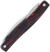 CRKT Forebear Slip Joint Knife Black Red G10 Handle Dual Wharncliffe Blades for EDC Enthusiasts by CRKT