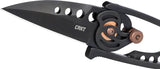 CRKT Snap-Lock 5102NK EDC Knife With 180 Degree Swing Open And Thumb Wheel Deployment by CRKT
