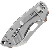 CRKT Pilar Framelock Copper Folding Knife For EDC Enthusiasts Jesper Voxnaes 3.5In Closed 2.38In Satin 8Cr13MoV Blade by CRKT