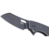 CRKT Pilar Large Framelock Folding Knife 8Cr13MoV Blade with Black Stonewash Handle for Everyday Carry Fans by CRKT