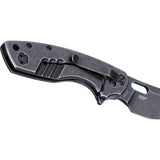CRKT Pilar Large Framelock Folding Knife 8Cr13MoV Blade with Black Stonewash Handle for Everyday Carry Fans by CRKT