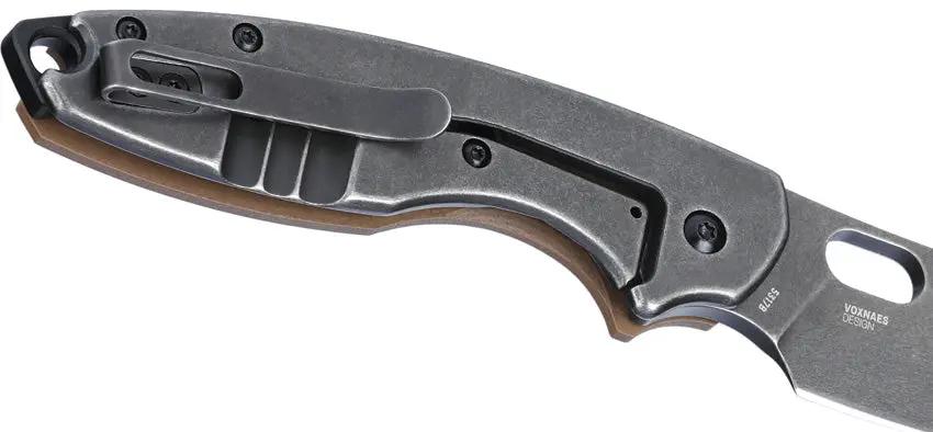 CRKT Pilar III Framelock Knife With D2 Blade And Textured Brown G10 Handle For EDC Durability by CRKT