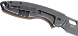 CRKT Pilar III Framelock Knife With D2 Blade And Textured Brown G10 Handle For EDC Durability by CRKT