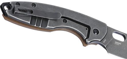 CRKT Pilar III Framelock Knife With D2 Blade And Textured Brown G10 Handle For EDC Durability by CRKT
