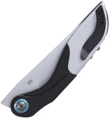 CRKT Fial Linerlock Folding Knife 12C27 Sandvik Bead Blast Blade with Corkscrew, Pocket Clip, Extended Tang for EDC by CRKT