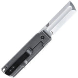 CRKT MinimalX Folding Knife Gray 5915 With Black Stonewash Blade And Handle Extended Tang Everyday Carry Ready by CRKT