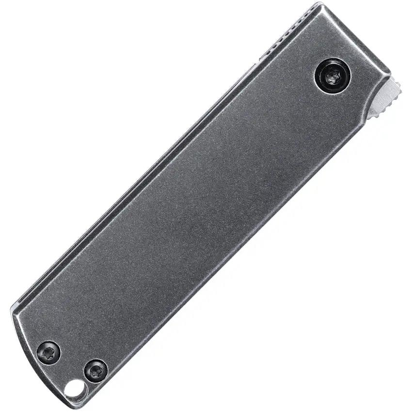 CRKT MinimalX Folding Knife Gray 5915 With Black Stonewash Blade And Handle Extended Tang Everyday Carry Ready by CRKT