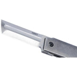 CRKT MinimalX Folding Knife Gray 5915 With Black Stonewash Blade And Handle Extended Tang Everyday Carry Ready by CRKT