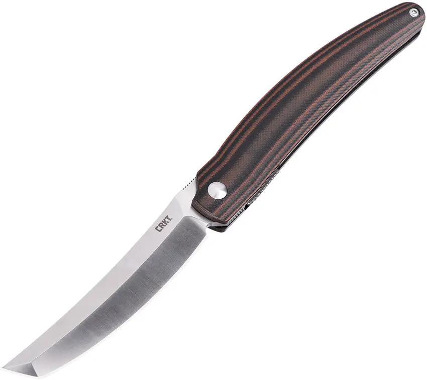 CRKT Ancestor Linerlock Folding Knife With D2 Satin Tanto Blade 3.63in G10 Handle For EDC by CRKT