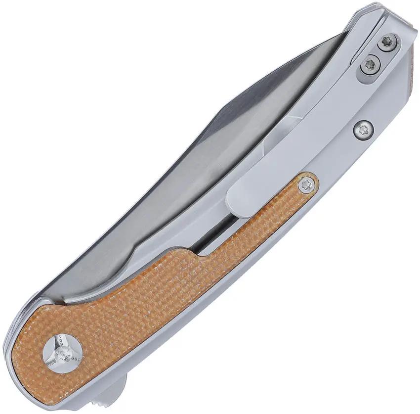 CRKT Padawan Framelock Knife Premium Brown Micarta Onlay 14C28N Stainless Blade 4.13 Inch Closed EDC by CRKT