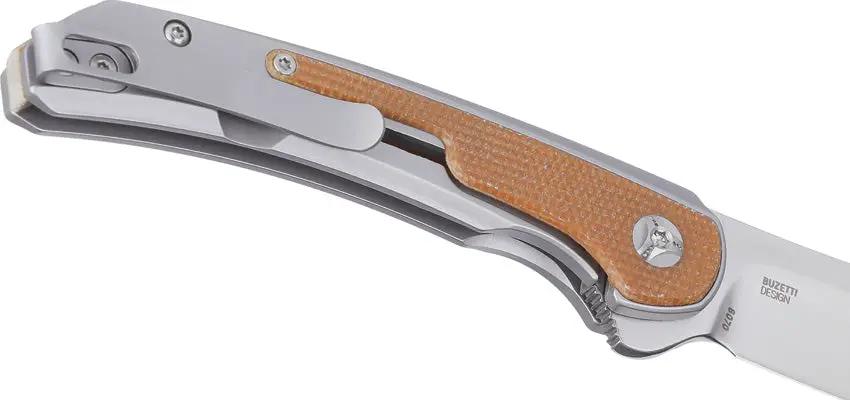 CRKT Padawan Framelock Knife Premium Brown Micarta Onlay 14C28N Stainless Blade 4.13 Inch Closed EDC by CRKT