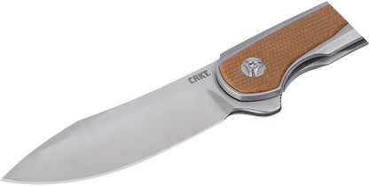 CRKT Padawan Framelock Knife Premium Brown Micarta Onlay 14C28N Stainless Blade 4.13 Inch Closed EDC by CRKT